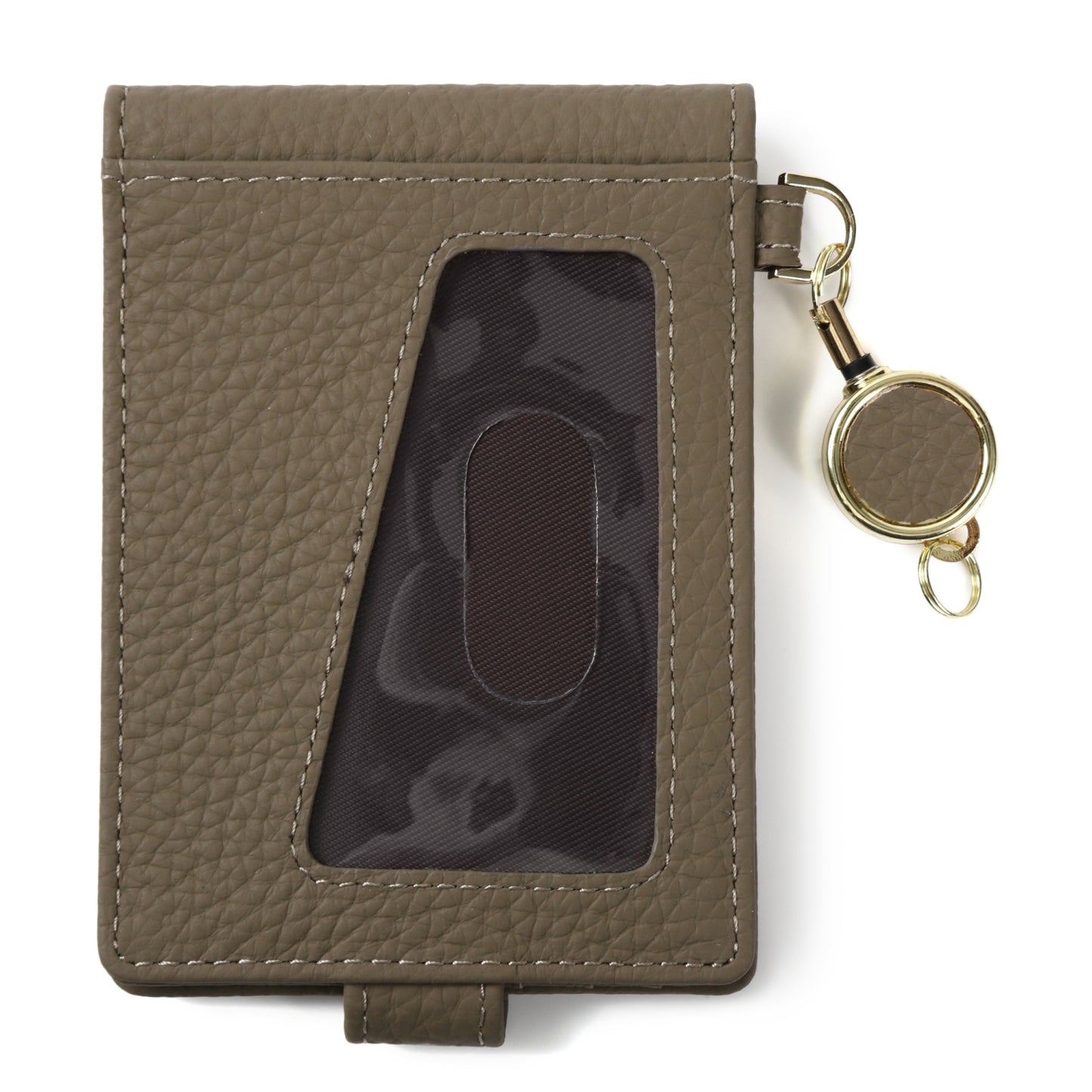 パスケース リール付き 横型 二つ折り バタフライ 2面式 レディース 本革 パスケース ICカード 定期入れ ストラップ付 薄い IDカードホルダー 20代 30代 40代 50代 かわいい プレゼント ギフト 入学祝い 母の日 誕生日 通勤 通学