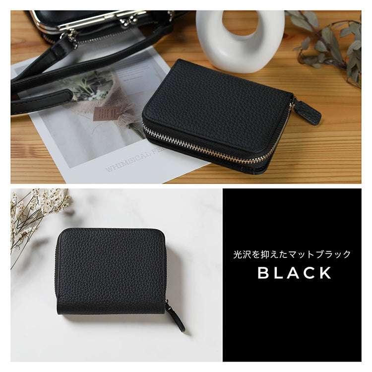 じゃばらカード入れ付き 二つ折り財布 レディース 本革 スキミング防止 ラウンドファスナー コインケース 小銭入れ 札入れ コンパクト おしゃれ 2ポケット 20代 30代 40代 50代 60代 ギフト プレゼント 誕生日 母の日 敬老の日 お祝い