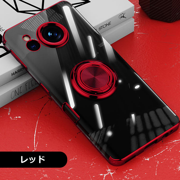AQUOS wish4 sense9 sense7 sense7plus sense8 ケース SH-53C AQUOS sense7 SHG10 SH-M24 スマホケース リング付き メッキ クリアTPU AQUOS wish4 SH-52E SH-M27 sense8 SH-54D SHG11 SH-M26 SH-53E SHG14 plus カバー スマホカバー アクオス リング 韓国 楽天モバイル