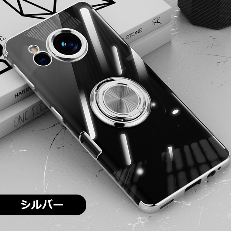 AQUOS wish4 sense9 sense7 sense7plus sense8 ケース SH-53C AQUOS sense7 SHG10 SH-M24 スマホケース リング付き メッキ クリアTPU AQUOS wish4 SH-52E SH-M27 sense8 SH-54D SHG11 SH-M26 SH-53E SHG14 plus カバー スマホカバー アクオス リング 韓国 楽天モバイル
