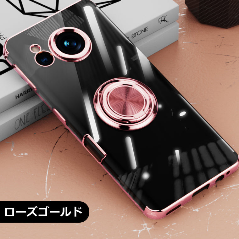 AQUOS wish4 sense9 sense7 sense7plus sense8 ケース SH-53C AQUOS sense7 SHG10 SH-M24 スマホケース リング付き メッキ クリアTPU AQUOS wish4 SH-52E SH-M27 sense8 SH-54D SHG11 SH-M26 SH-53E SHG14 plus カバー スマホカバー アクオス リング 韓国 楽天モバイル