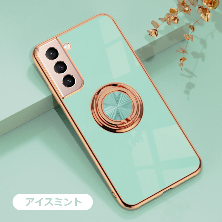 Galaxy S21 S22 Galaxy S21+ Ultra ケース リング付き ラジウム 5G SC-51B SCG09 SCG10 SC-52B SC-51C SCG13 スマホケース 耐衝撃 カバー メッキ TPU 韓国 ウルトラ プラス plus 5G