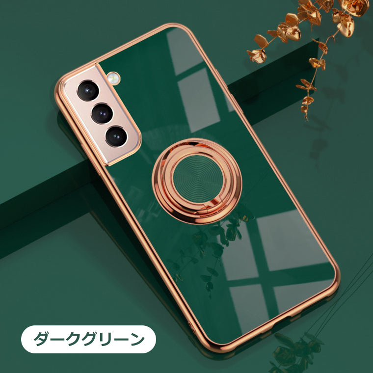 Galaxy S21 S22 Galaxy S21+ Ultra ケース リング付き ラジウム 5G SC-51B SCG09 SCG10 SC-52B SC-51C SCG13 スマホケース 耐衝撃 カバー メッキ TPU 韓国 ウルトラ プラス plus 5G