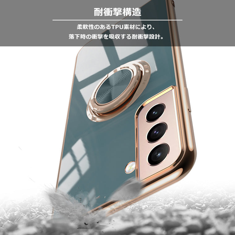 Galaxy S21 S22 Galaxy S21+ Ultra ケース リング付き ラジウム 5G SC-51B SCG09 SCG10 SC-52B SC-51C SCG13 スマホケース 耐衝撃 カバー メッキ TPU 韓国 ウルトラ プラス plus 5G