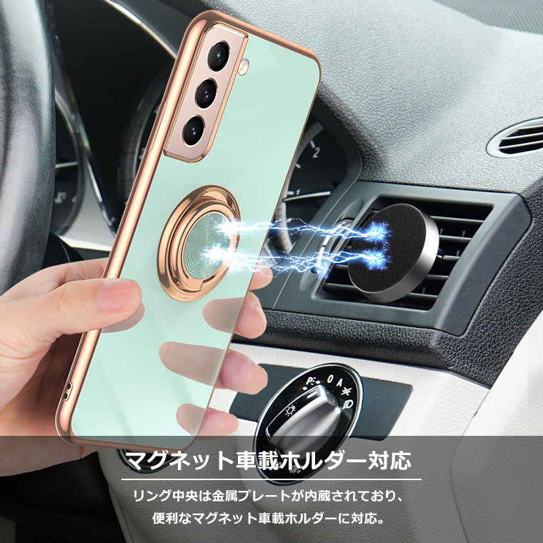 Galaxy S21 S22 Galaxy S21+ Ultra ケース リング付き ラジウム 5G SC-51B SCG09 SCG10 SC-52B SC-51C SCG13 スマホケース 耐衝撃 カバー メッキ TPU 韓国 ウルトラ プラス plus 5G
