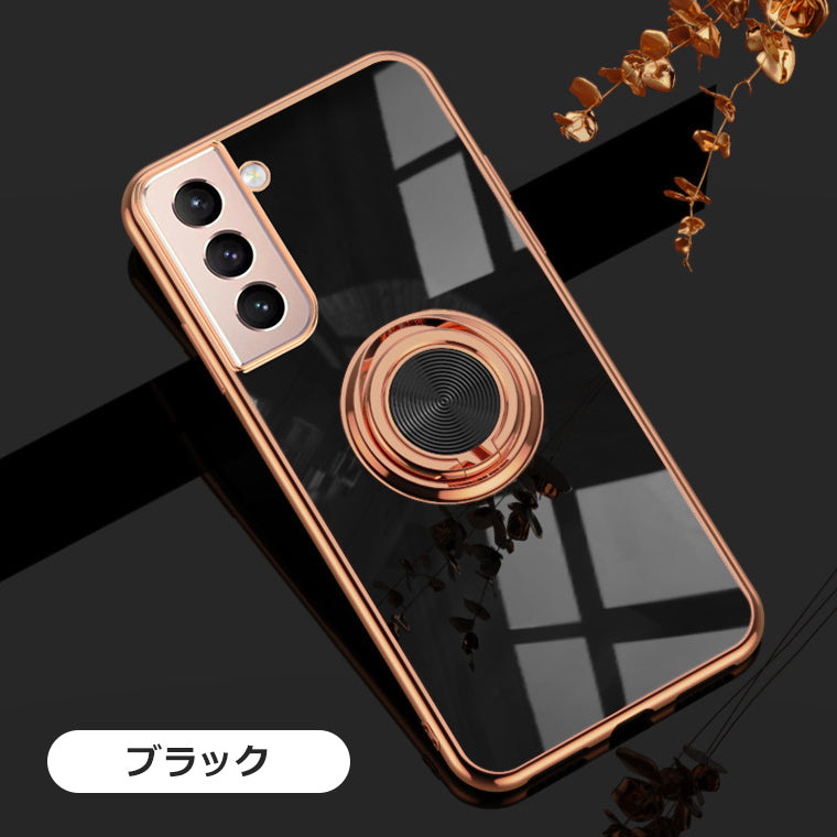 Galaxy S21 S22 Galaxy S21+ Ultra ケース リング付き ラジウム 5G SC-51B SCG09 SCG10 SC-52B SC-51C SCG13 スマホケース 耐衝撃 カバー メッキ TPU 韓国 ウルトラ プラス plus 5G