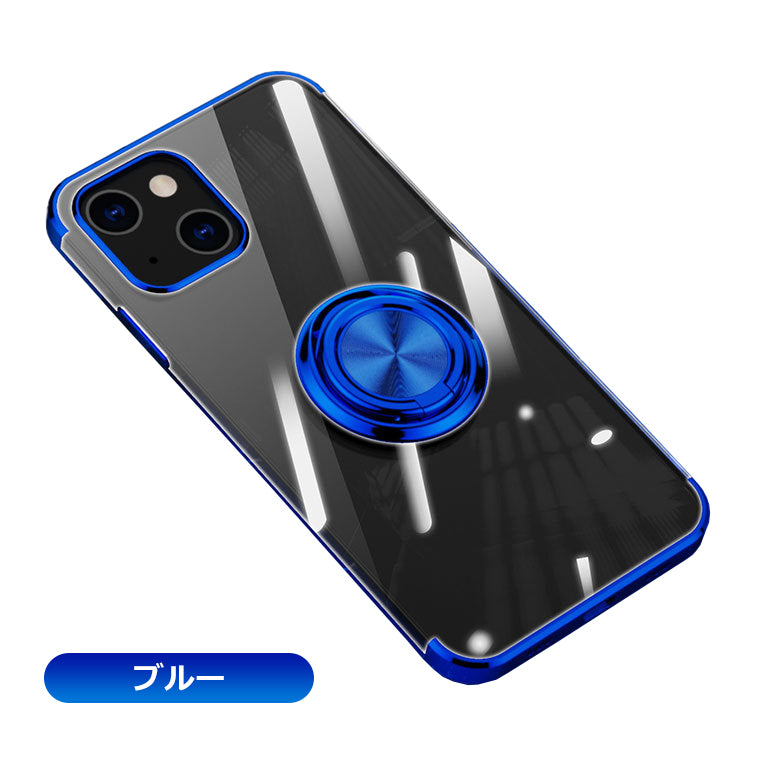 iPhone14 iPhone13 iPhone SE3 ケース リング付き メッキ クリアTPU iPhone SE2 カバー 14Plus 14Pro 14ProMax 13Pro 13ProMax 13mini SE 第2世代 第3世代 iPhone8 iPhone7 アイフォン プロ ミニ スマホケース スマホカバー スタンド リング 韓国 サイドメッキ 耐衝撃