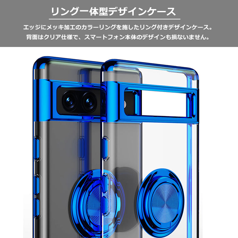 Google Pixel 8a スマホケース Pixel 7a 6a ケース リング付き メッキ クリアTPU カバー Pixel7a 8a ピクセル7a ソフト Google Pixel8a スマホカバー pixel6a スタンド ストラップホール スマホカバー リング 韓国 サイドメッキ 耐衝撃 グーグル