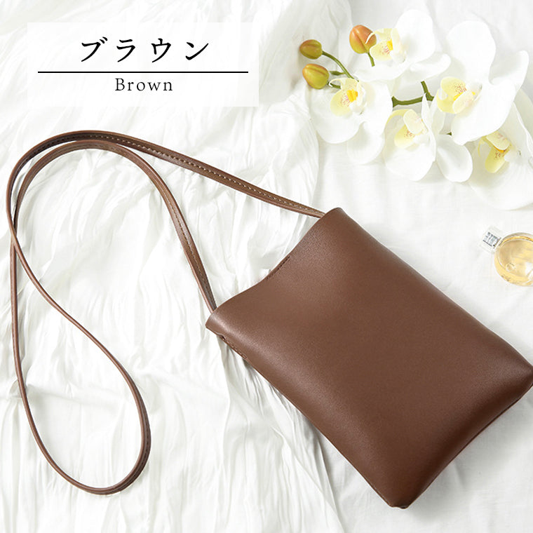 スマホポーチ レディース ショルダーポーチ シンプル ショルダーバッグ ロングストラップ おしゃれ かわいい スマホショルダー おでかけ コンパクト 小さめ マグネット ロングストラップ 紐 小物入れ 誕生日 プレゼント レディース 母の日 敬老の日 斜めがけ 財布 カード