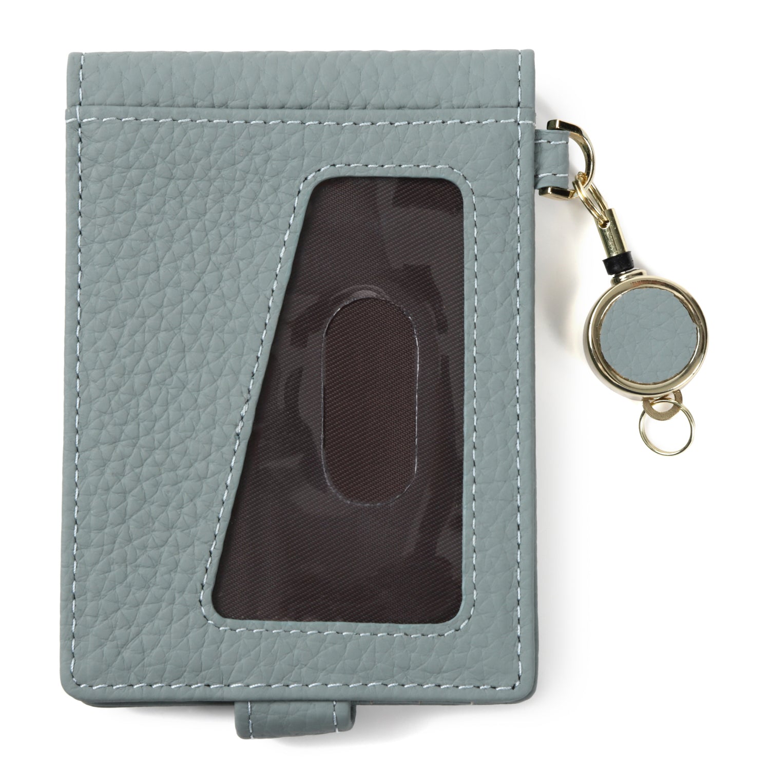 【新品未使用】二つ折り財布 パスケース 定期入れ IDケース レディース　グレー