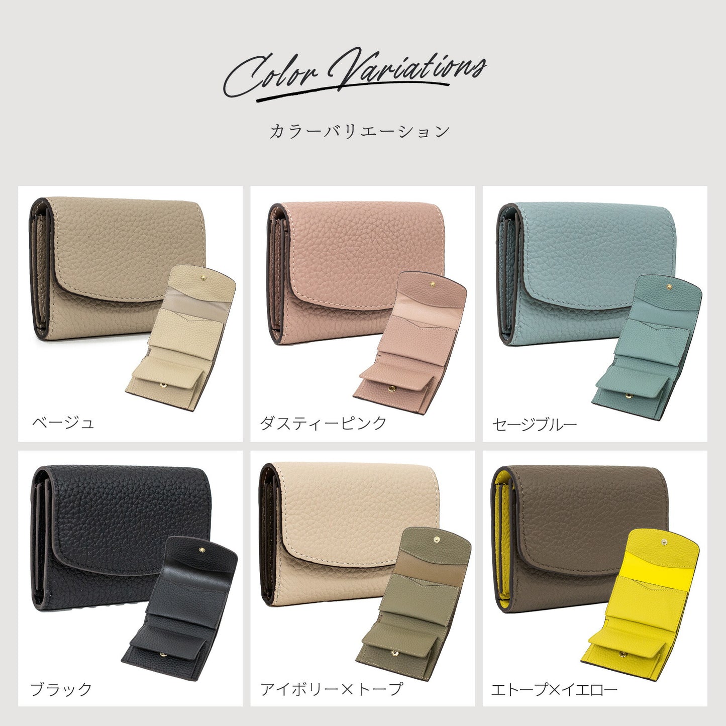 本革 三つ折り ミニ財布 カード入れ 財布 コンパクト 札入れ 小銭入れ レディース メンズ ミニ かわいい シンプル 小型 おしゃれ カード ボックス型小銭入れ