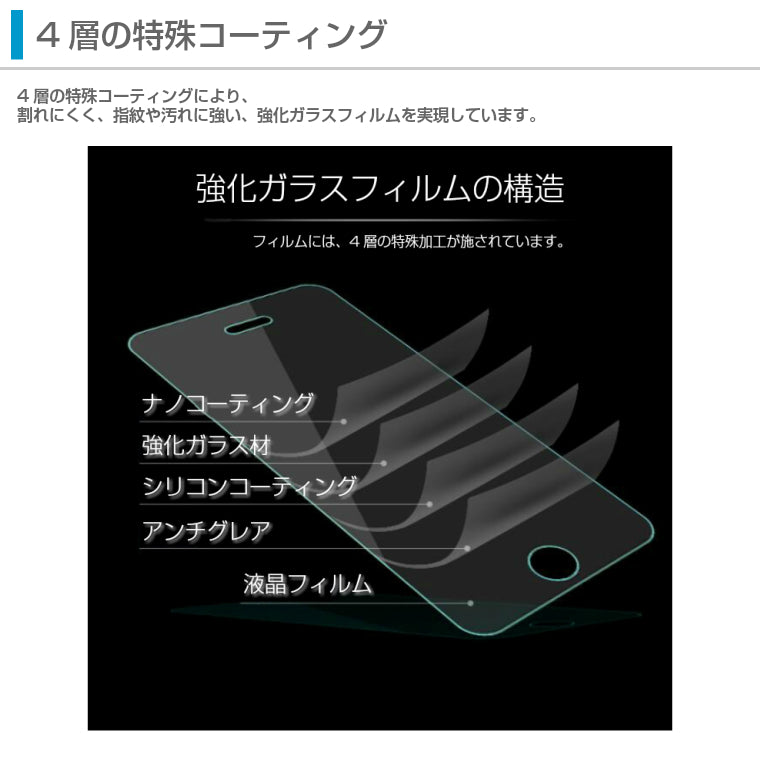 かんたんスマホ5 フィルム 2D 保護 かんたんスマホ5 A601ZT ガラスフィルム 保護フィルム 画面 透明 強化ガラス