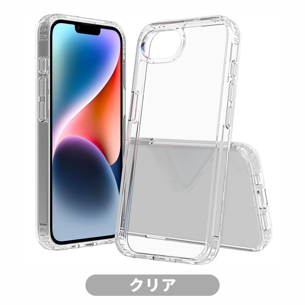 iPhone16e ケース PC＋TPU クリアカラー スマホケース iPhone 16e カバー 耐衝撃 二重構造 スマホカバー アイフォン SE4 第4世代