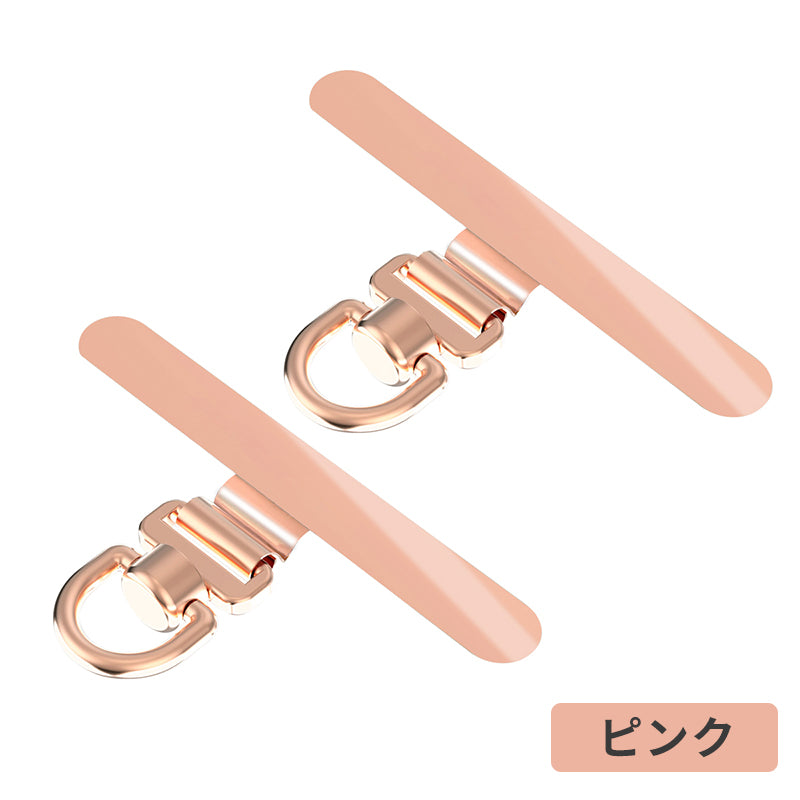 スマホ ストラップホルダー【同色2個セット】ステンレス製 ちぎれない 回転式 薄型 軽量 iPhoneにも対応 切れない スマホケースに挟むだけ 落下防止 スマホストラップ 充電口 ほぼ全機種対応